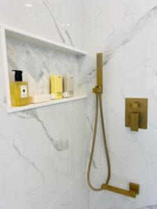 Master Shower with bench