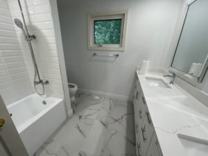 Guest room walk in shower