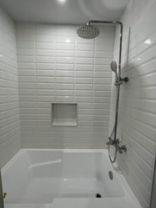 Guest room walk in shower