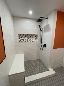 Master Shower with bench