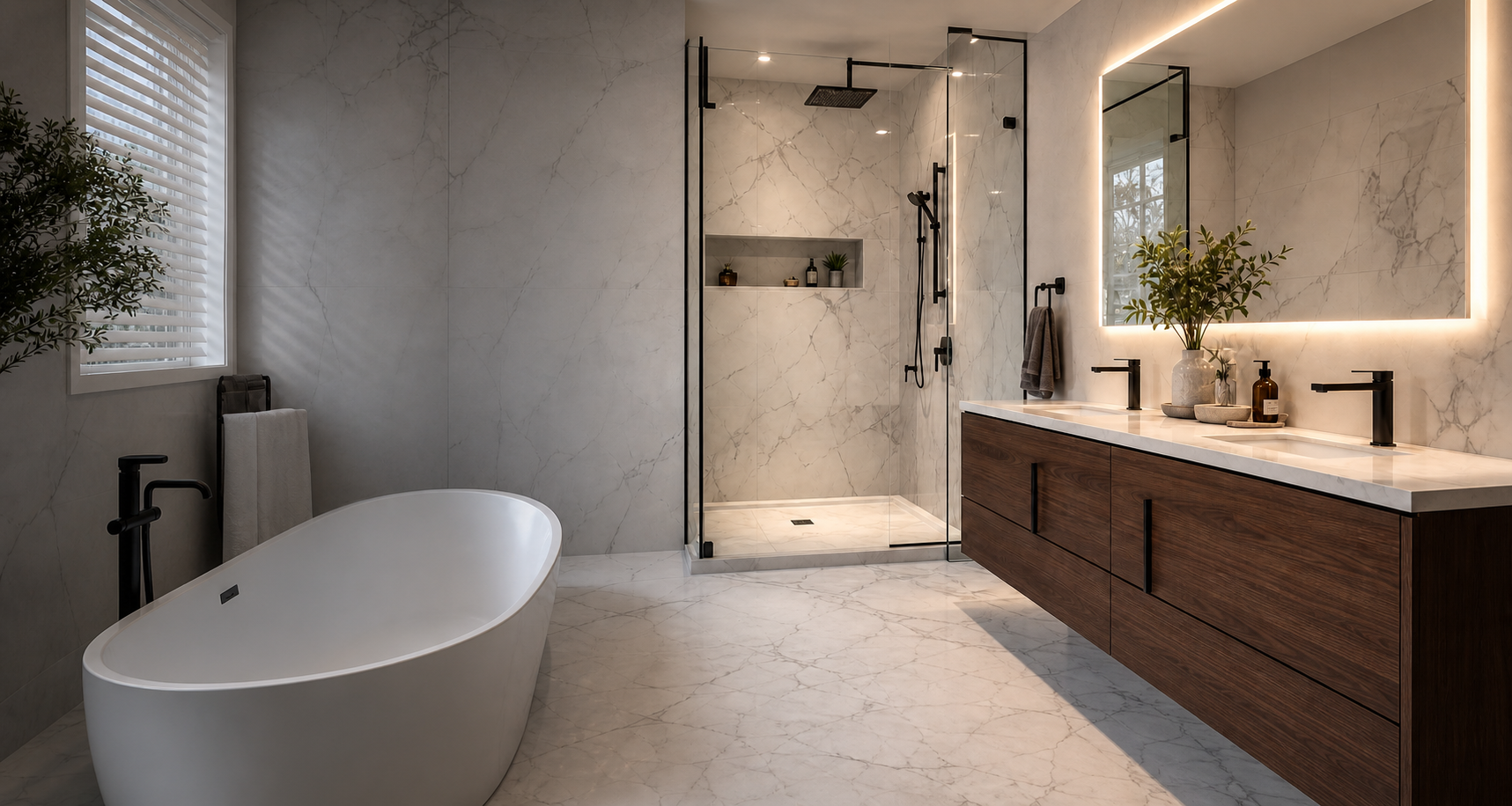 Luxury bathroom renovation in Mississauga