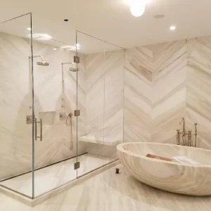 custom shower glass enclosure